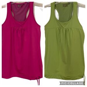Athleta Racerback Tops Woman's Small Pink & Green